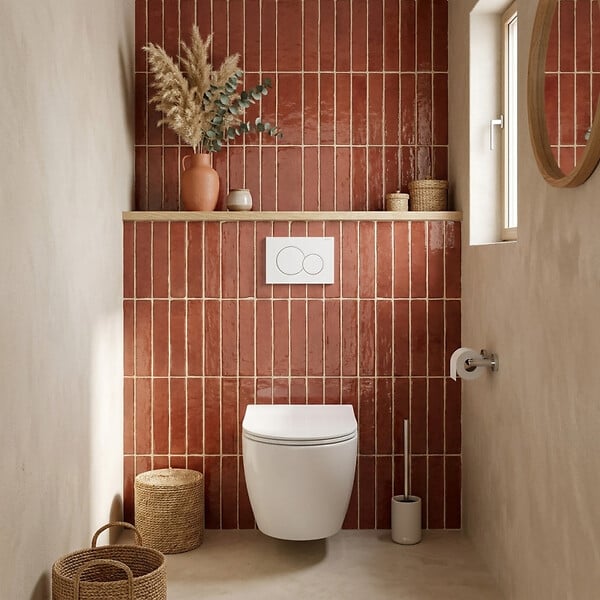 GEBERIT - Pack WC Bati-support Geberit Duofix + WC sans bride Vitra S60 + Abattant SoftClose + Plaque Blanche (S60Geb3) - large