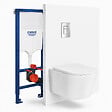 GROHE - Pack WC suspendu complet avec bâti-support GROHE Rapid SL, cuvette Ceramia Vortex, abattant SoftClose, plaque chromée - vignette