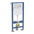 GEBERIT - Pack WC suspendu complet Geberit Duofix autoportant, WC Swiss Aqua Technologies Delano, abattant SoftClose, plaque blanche - vignette