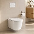 ROCA - Pack WC suspendu complet avec bâti-support Roca, cuvette sans bride Vortex, abattant SoftClose et plaque blanche - vignette
