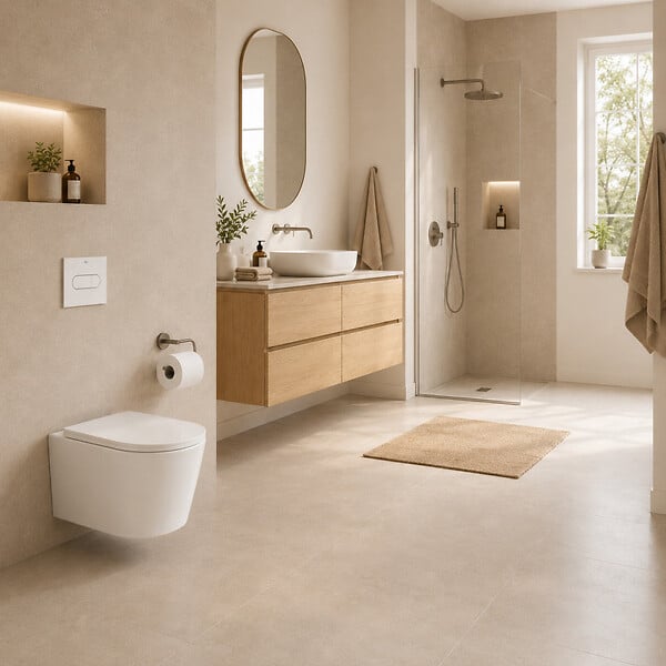 ROCA - Pack WC suspendu complet avec bâti-support Roca, cuvette sans bride Vortex, abattant SoftClose et plaque blanche - large