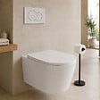 GEBERIT - Pack WC suspendu complet avec bâti-support Geberit Duofix, cuvette Ceramia Vortex, abattant SoftClose et plaque blanche - vignette