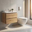 SWISS AQUA TECHNOLOGIES - Fusion WC japonais suspendu sans bride, chasse d'eau Vortex + abattant SoftClose, blanc (SATFUS11BFC) - vignette