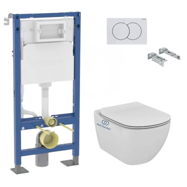 GEBERIT - Pack Autoportant Bati-support Geberit Duofix + WC sans bride Ideal Standard Tesi - large