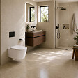 SWISS AQUA TECHNOLOGIES - Pack WC suspendu complet avec bâti-support SAT, cuvette Vortex sans bride, plaque noire, économie d’eau - vignette