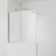 SWISS AQUA TECHNOLOGIES - Pare-muret 120x100cm Paroi en verre Crystal Glass® 8 mm anticalcaire, avec bras et profilés chrome brillant (SATBWIS120PR) - vignette