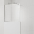 SWISS AQUA TECHNOLOGIES - Pare-muret 100x90 cm Paroi en verre Crystal Glass® 8 mm anticalcaire, avec bras et profilés chrome brillant (SATBWIS90PR) - vignette