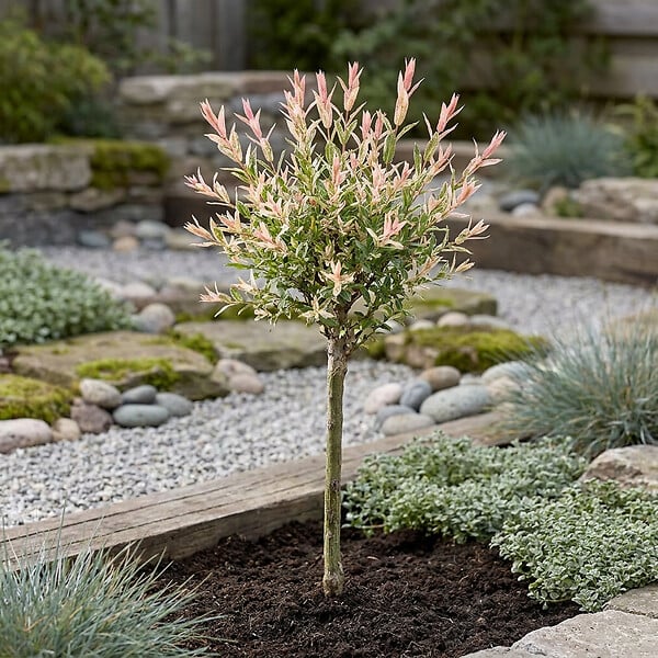 BLOOMIQUE - Salix integra 'Flamingo' - Saule panaché - Plantes de jardin - Rustiques - H. 60-80 cm - P. 17 cm - large