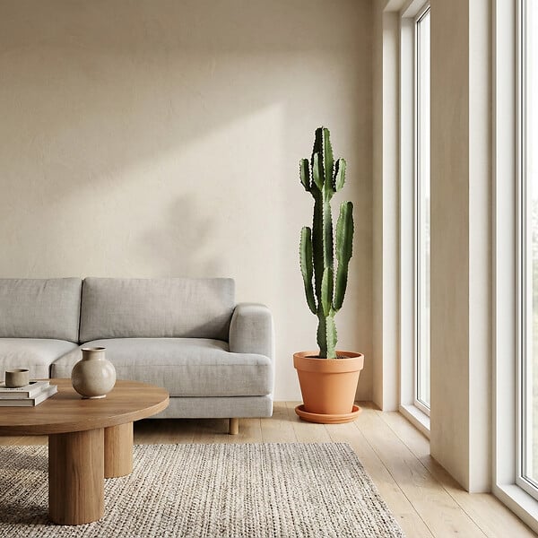 BLOOMIQUE - Euphorbia Acrurensis - Euphorbe - Cactus cowboy - Plante cactus - H. 100-120 cm - P. 24 cm - large