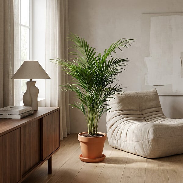 BLOOMIQUE - Howea Forsteriana - Palmier Kentia - Plantes d’intérieur - Dépolluante - H. 80-100 cm - P. 19 cm - large