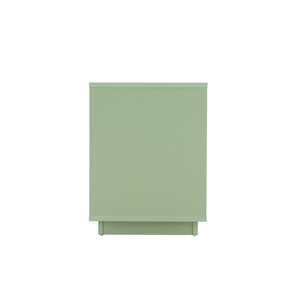 OVIALA - Meuble TV moderne rectangulaire L140 cm vert - Ruben - large