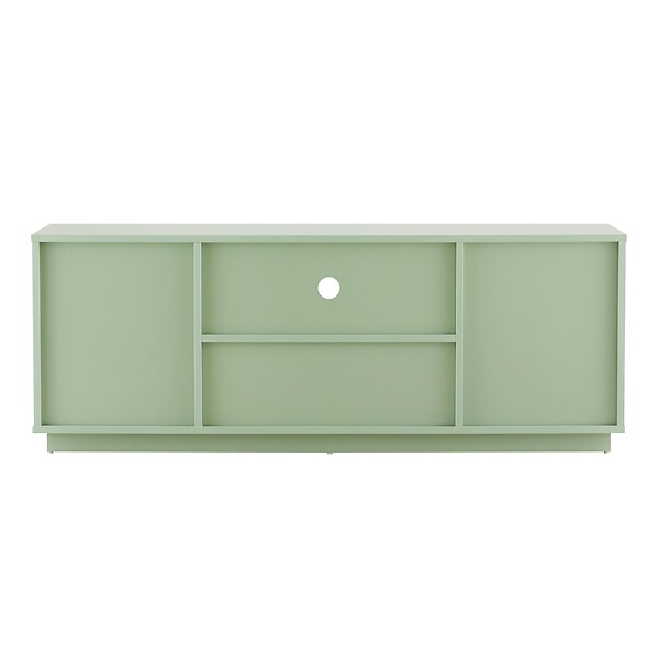 OVIALA - Meuble TV moderne rectangulaire L140 cm vert - Ruben - large