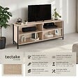 TECTAKE - Étagère pour téléviseur Navan 147x41x60,5cm Bois clair industriel, Chêne Sonoma - vignette