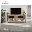 TECTAKE - Étagère pour téléviseur Navan 147x41x60,5cm Bois clair industriel, Chêne Sonoma - vignette