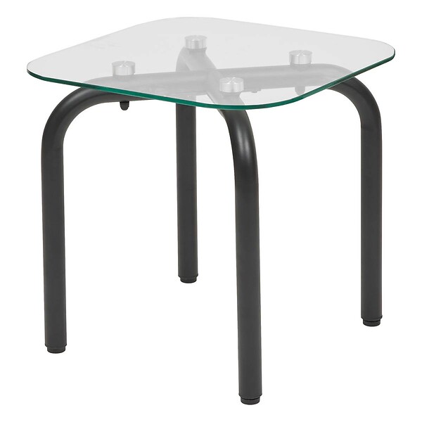 ATMOSPHERA - Lot de 2 tables d'appoint Hecate argent 50x50cm - large