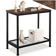 TECTAKE - Table d’appoint FILTON 60x30,5x60,5cm Bois foncé industriel, rustique - vignette