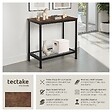 TECTAKE - Table d’appoint FILTON 60x30,5x60,5cm Bois foncé industriel, rustique - vignette