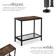 TECTAKE - Table d’appoint FILTON 60x30,5x60,5cm Bois foncé industriel, rustique - vignette