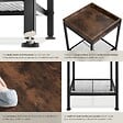 TECTAKE - Table d’appoint ROCHESTER 41,5x41x56cm Bois foncé industriel, rustique - vignette