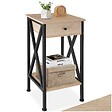 TECTAKE - Table d'appoint Dayton 35x35x70,5cm Bois clair industriel, Chêne Sonoma - vignette