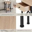 TECTAKE - Table d'appoint Dayton 35x35x70,5cm Bois clair industriel, Chêne Sonoma - vignette