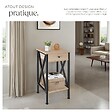 TECTAKE - Table d'appoint Dayton 35x35x70,5cm Bois clair industriel, Chêne Sonoma - vignette