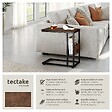 TECTAKE - Table d’appoint WIGAN 55x36,5x60cm Bois foncé industriel, rustique - vignette