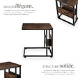 TECTAKE - Table d’appoint WIGAN 55x36,5x60cm Bois foncé industriel, rustique - vignette