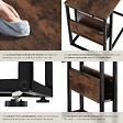 TECTAKE - Table d’appoint WIGAN 55x36,5x60cm Bois foncé industriel, rustique - vignette