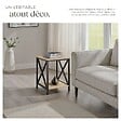 TECTAKE - Table d’appoint CARLTON 40,5x40,5x52,5cm Bois clair industriel, Chêne Sonoma - vignette
