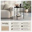 TECTAKE - Table d’appoint SUNDERLAND 45,5x54,5cm Bois clair industriel, Chêne Sonoma - vignette