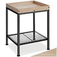 TECTAKE - Table d’appoint ROCHESTER 41,5x41x56cm Bois clair industriel, Chêne Sonoma - vignette