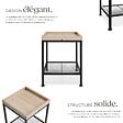 TECTAKE - Table d’appoint ROCHESTER 41,5x41x56cm Bois clair industriel, Chêne Sonoma - vignette