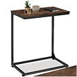 TECTAKE - Table d’appoint CARDIFF 55,5x35x67cm Bois foncé industriel, rustique - vignette