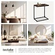 TECTAKE - Table d’appoint CARDIFF 55,5x35x67cm Bois foncé industriel, rustique - vignette