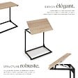 TECTAKE - Table d’appoint Ruston 55x35x66,5cm Bois clair industriel, Chêne Sonoma - vignette
