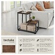 TECTAKE - Table d’appoint HALIFAX 60,5x35,5x60,5cm Bois foncé industriel, rustique - vignette