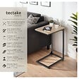 TECTAKE - Table d’appoint Erie 40x30x63cm Bois clair industriel, Chêne Sonoma - vignette