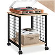 TECTAKE - Table d’appoint Gary 40x40x48cm Bois clair industriel, Chêne Sonoma - vignette