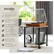 TECTAKE - Table d’appoint Gary 40x40x48cm Bois clair industriel, Chêne Sonoma - vignette