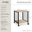 TECTAKE - Table d’appoint Gary 40x40x48cm Bois clair industriel, Chêne Sonoma - vignette