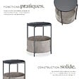 TECTAKE - Table d’appoint CANTERBURY 45,5x45,5x53cm gris foncé - vignette