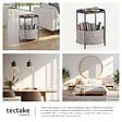 TECTAKE - Table d’appoint CANTERBURY 45,5x45,5x53cm gris foncé - vignette