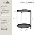 TECTAKE - Table d’appoint OXFORD noir - vignette