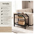 TECTAKE - Table d’appoint PLYMOUTH 36,5x58,5x59,5cm Bois clair industriel, Chêne Sonoma - vignette