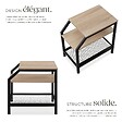 TECTAKE - Table d’appoint PLYMOUTH 36,5x58,5x59,5cm Bois clair industriel, Chêne Sonoma - vignette