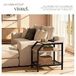 TECTAKE - Table d’appoint PLYMOUTH 36,5x58,5x59,5cm Bois clair industriel, Chêne Sonoma - vignette