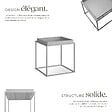TECTAKE - Table d'appoint CAMBRIDGE 40x40x44cm gris - vignette