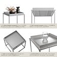 TECTAKE - Table d'appoint CAMBRIDGE 40x40x44cm gris - vignette