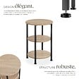 TECTAKE - Table d’appoint COLCHESTER 40x61cm Bois clair industriel, Chêne Sonoma - vignette